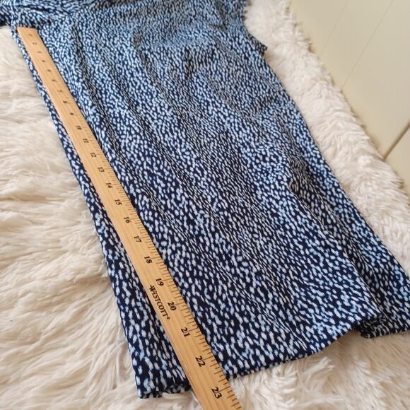 Michael Kors Women’s Wide Leg Cropped Dress Pants Navy with design-Sash belt 2X - Picture 9 of 11